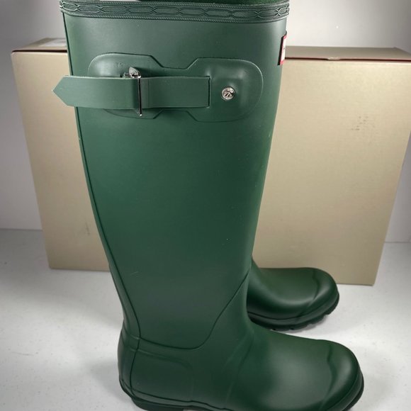 Hunter Original Tall Rain Boot Matte Green - Picture 4 of 9